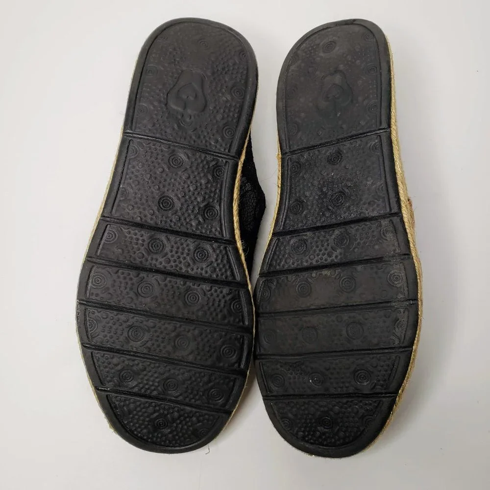 Skechers Bobs Floral Mesh‎ See Through Top Slip On Espadrille Shoe 7.5